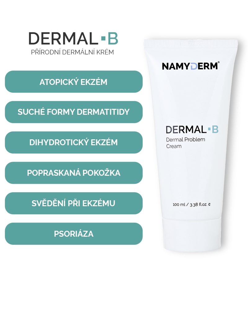 Dermal B – přírodní dermální krém. Psoriáza, atopický ekzém, dermatitida