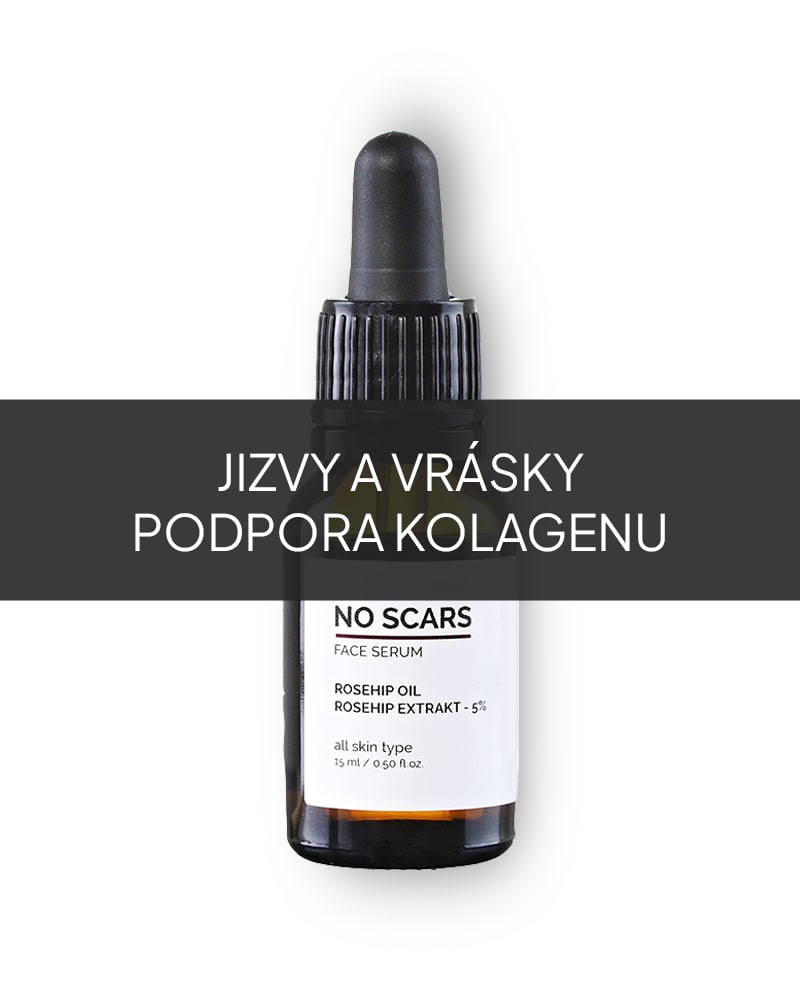 Přírodní pleťové sérum No Scars na jizvy, vrásky a tvorbu kolagenu